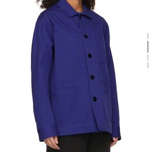 SSENSE Exclusive Jeremy O. Harris Blue Twill Chore Jacket